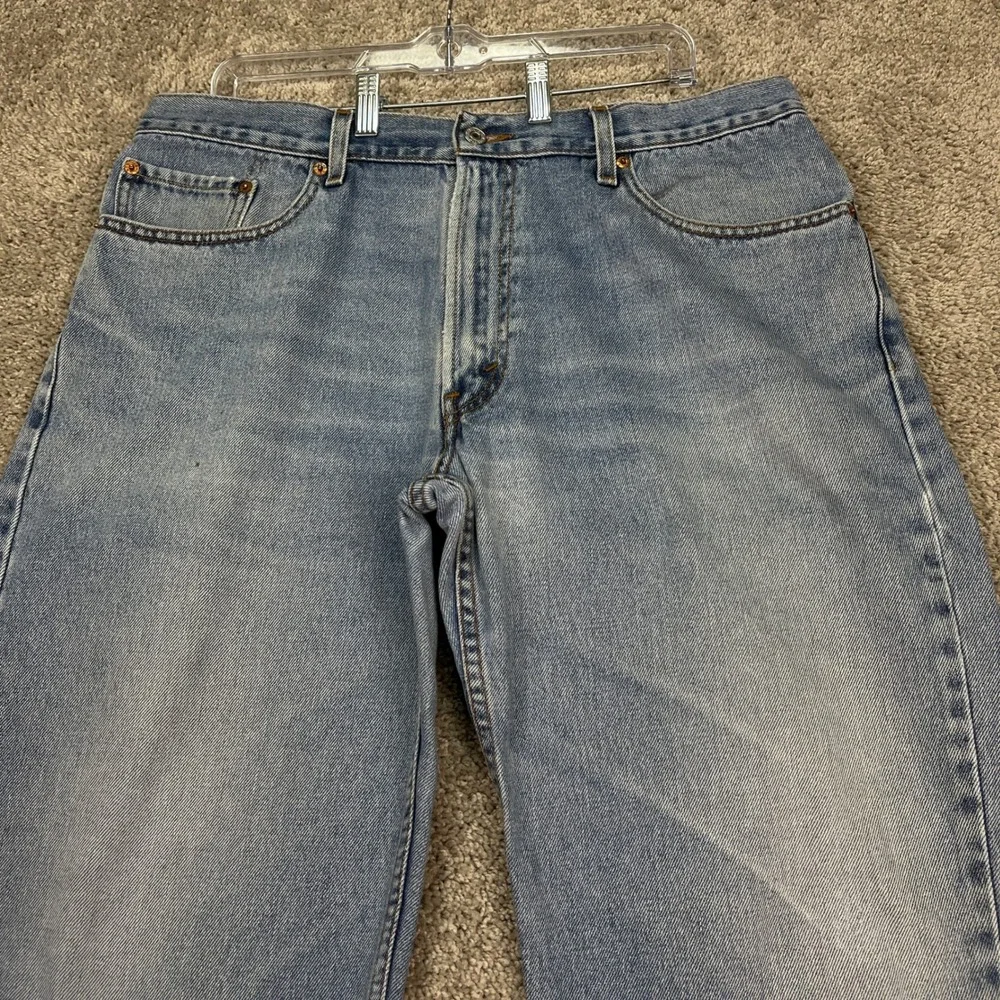 Levis 550 Relaxed Fit Jeans Mens 38x30 Light Wash Denim Tapered Leg 5 Pocket EUC